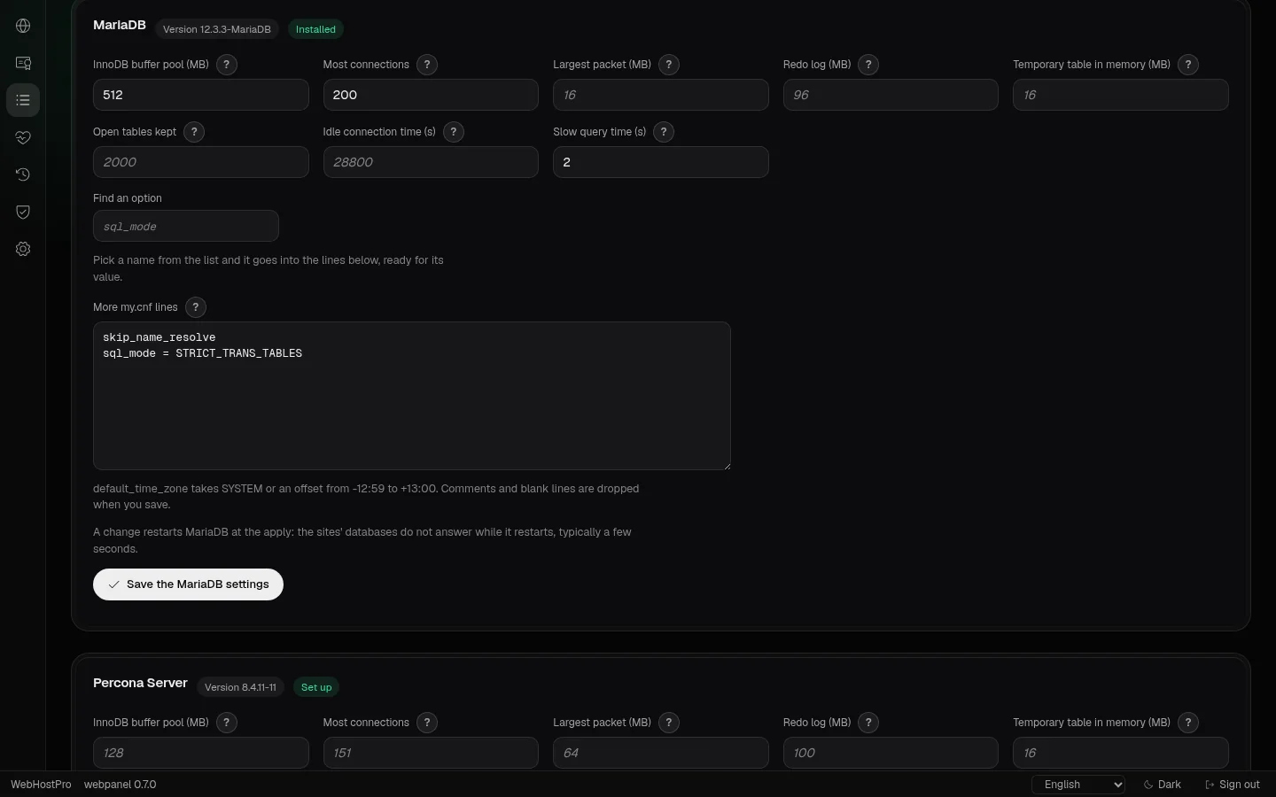 WebHostPro: Databases