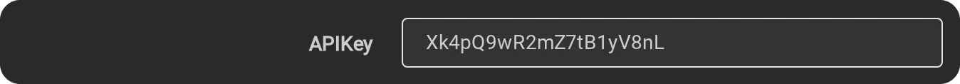 APIKey with an example key