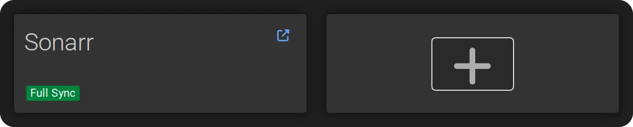 The Apps page with the plus tile