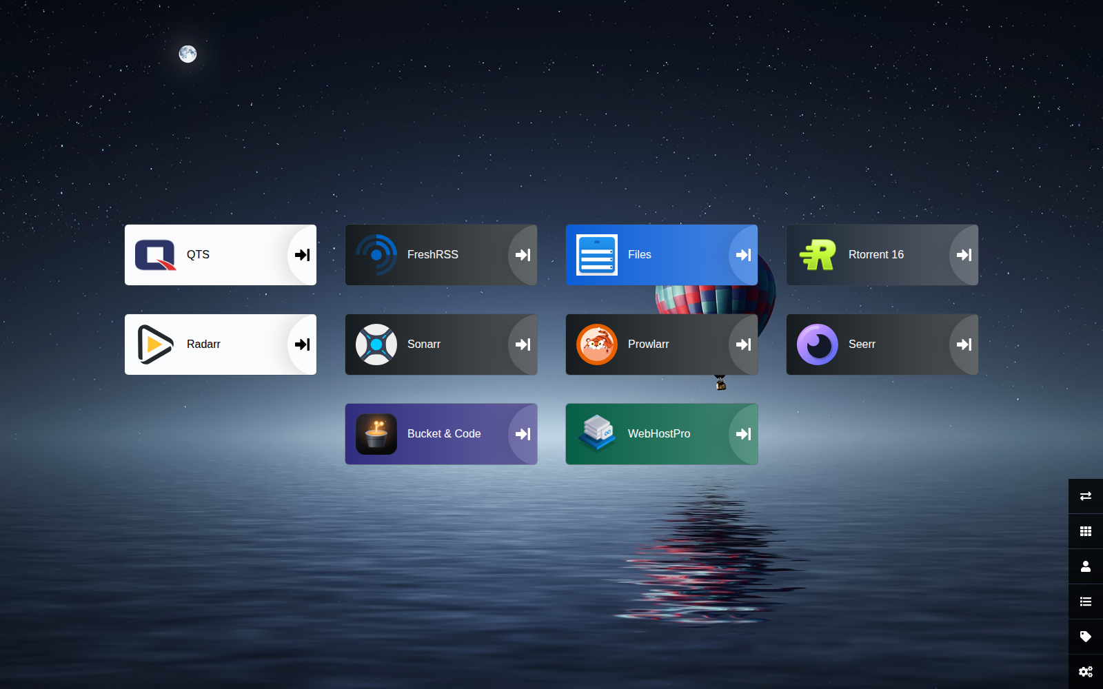 Heimdall brings application tiles together on a single start page.