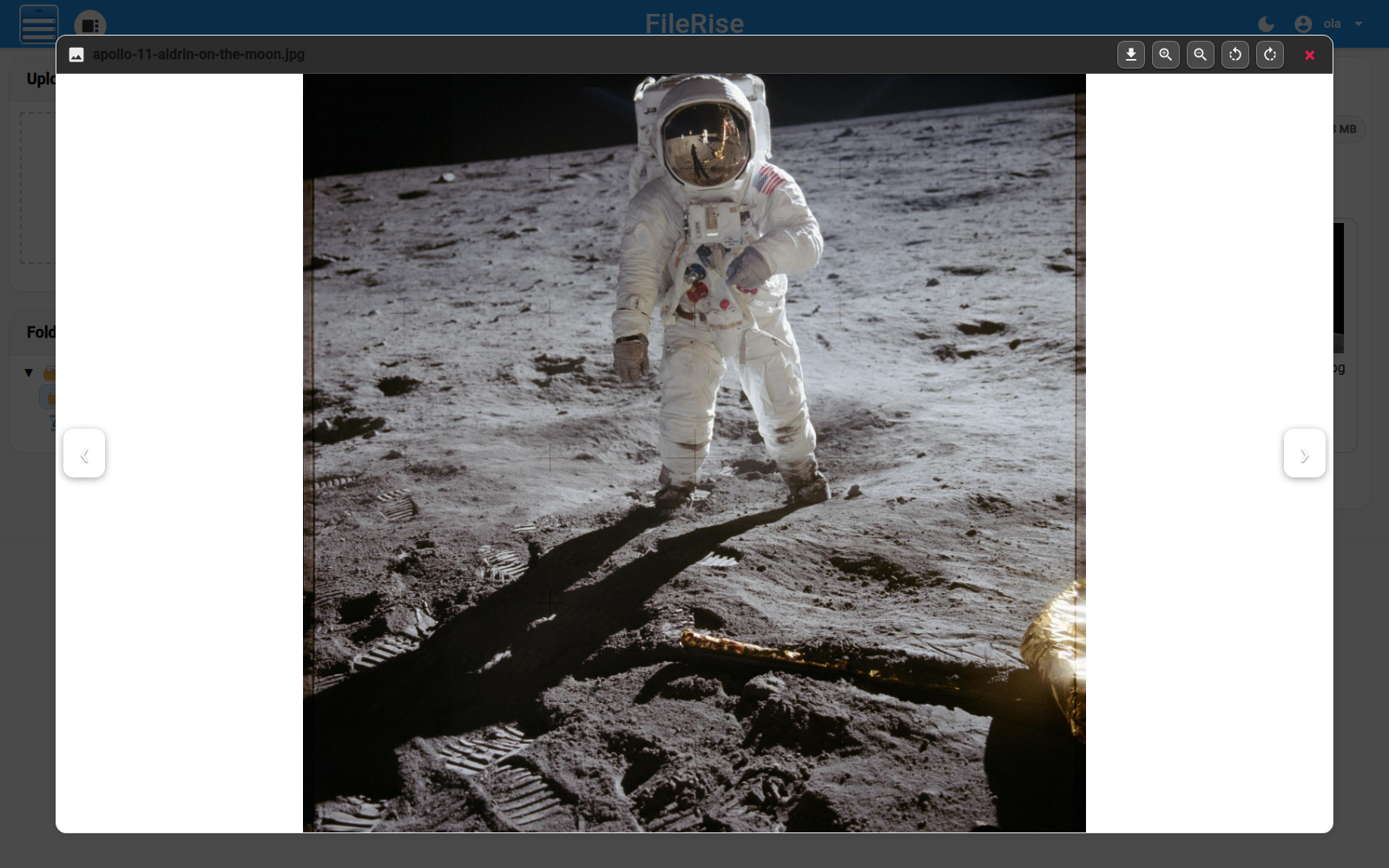 Image preview in FileRise