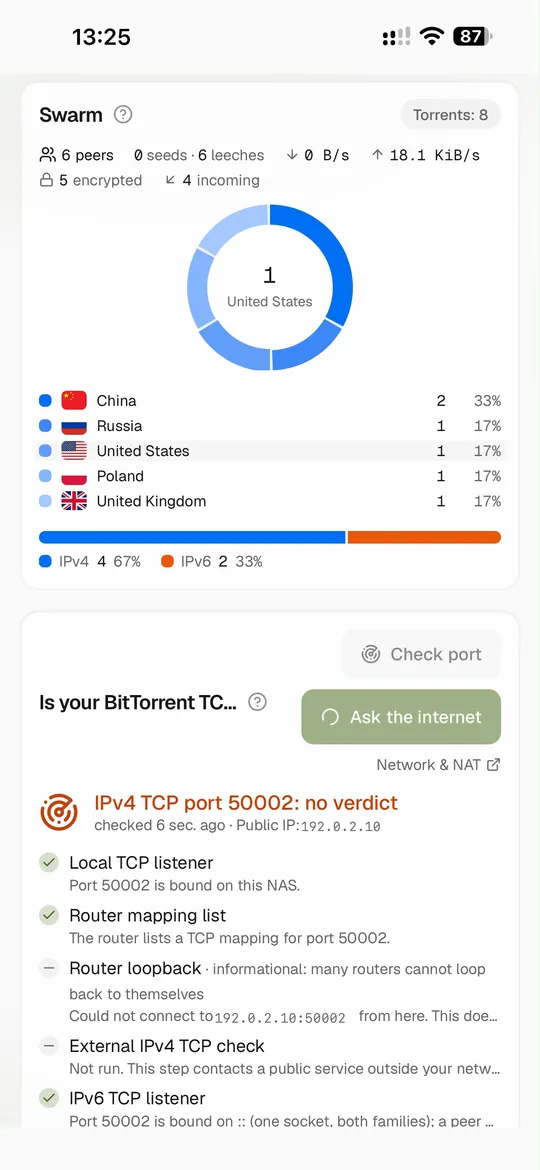 Roj a kontrola portu
